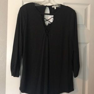 Black Maurices criss cross top